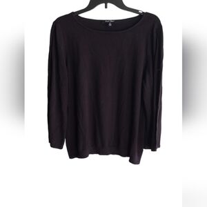 Ellen Tracy black sweater with cut out sleeves